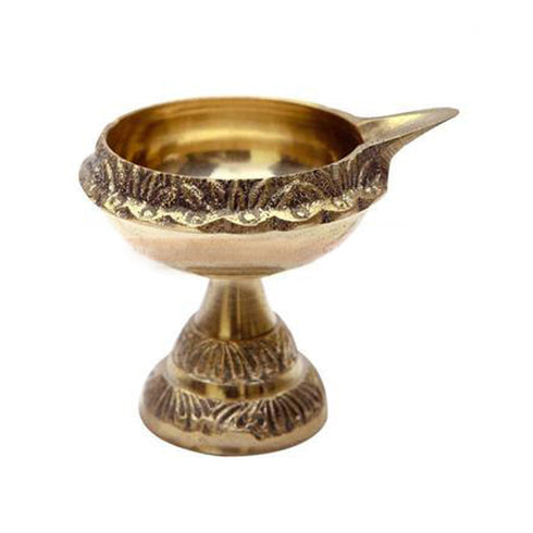Brass Table Oil Lamp Kuber Deepak-Pack Of 10 - 420gms